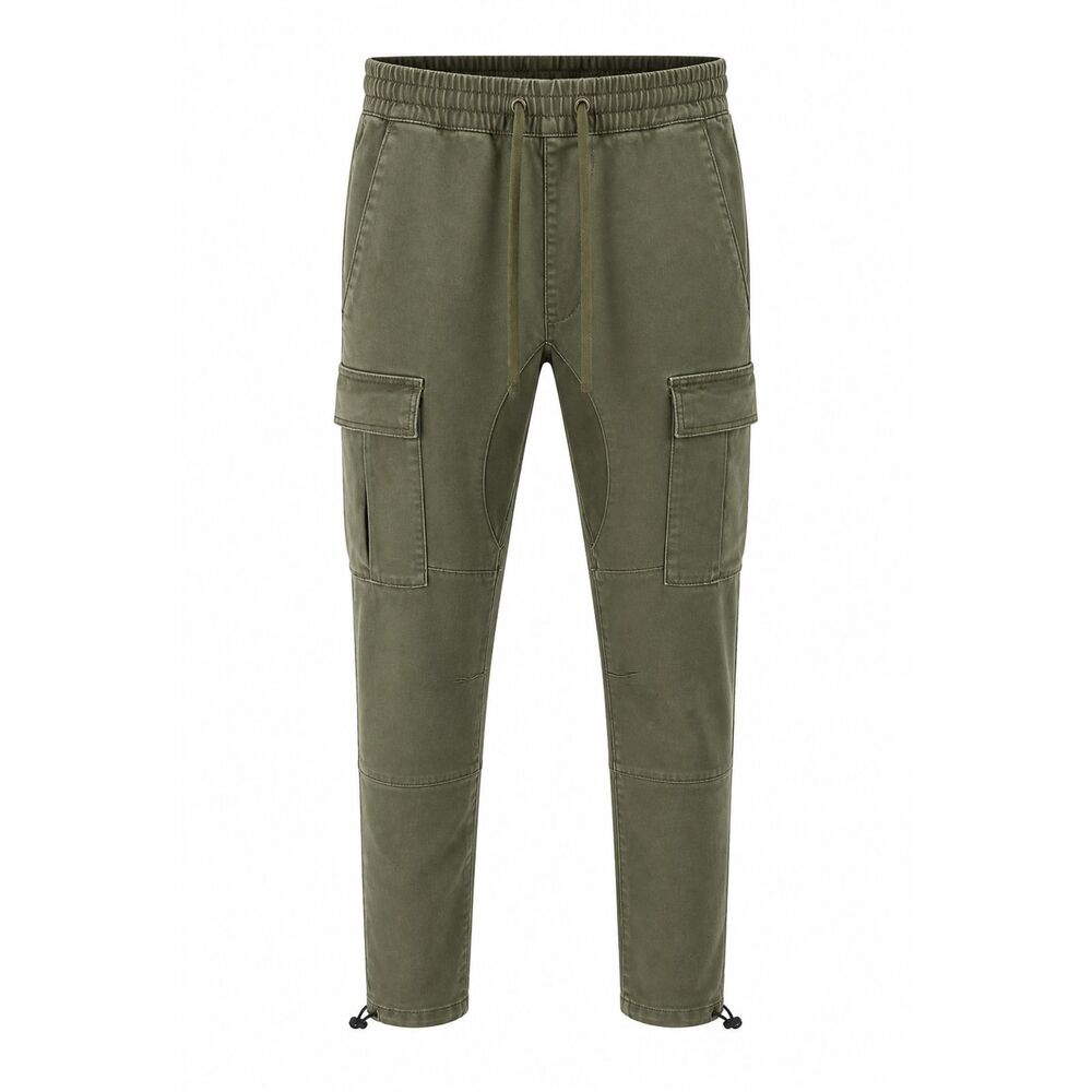 PacSun Skinny Cargo Pants Size Small Green Drawstring Joggers Adjustable Hem